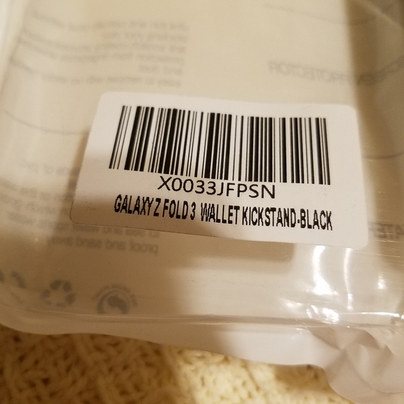 Black Samsung Galaxy Z Fold 3 Case, Wallet Pouch Cover Kickstand Credit Card Slo - Picture 10 of 12